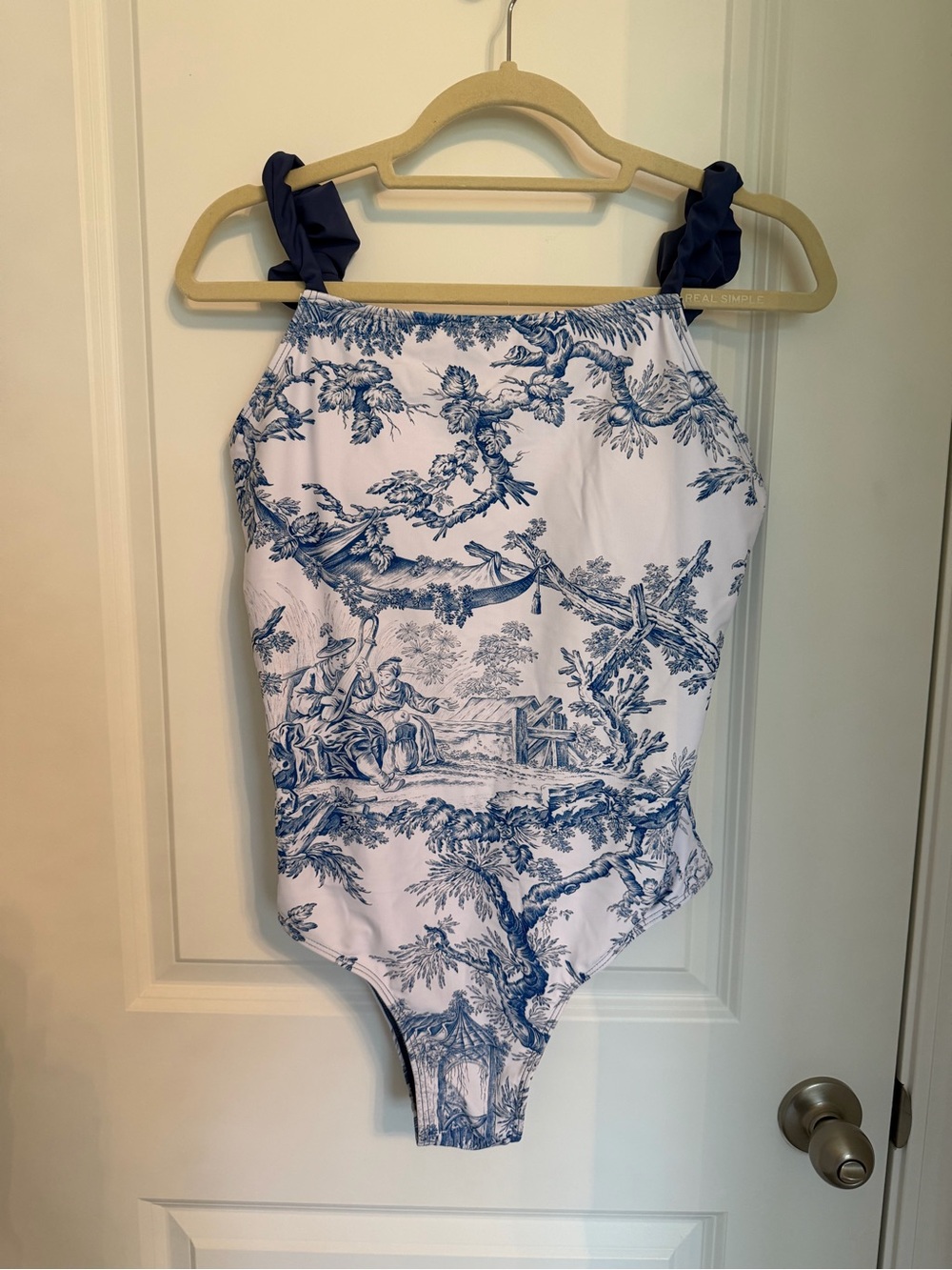 NWOT SET Toile pattern bathing suit with midi cover up skirt